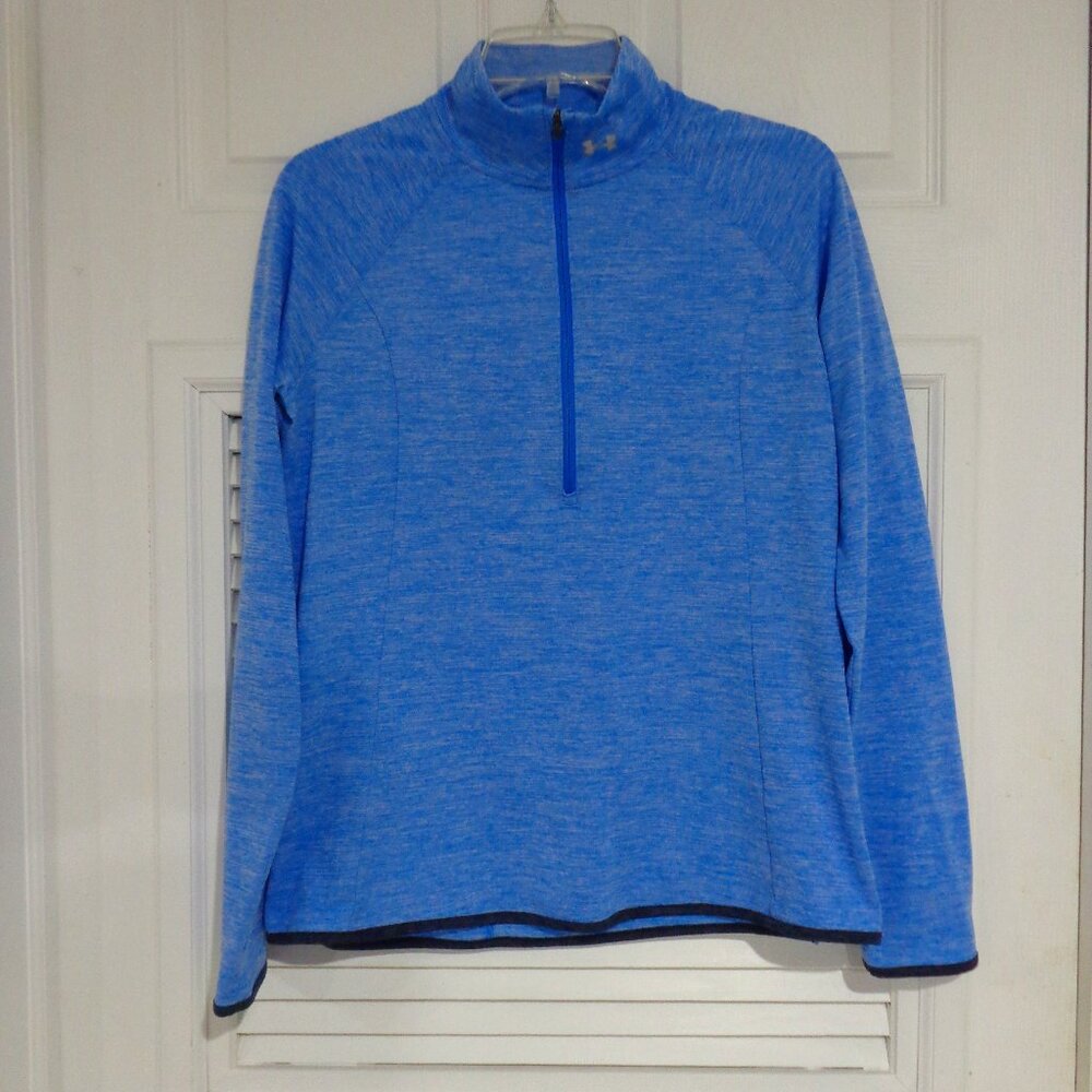 Under Armour Women’s Blue Long Sleeve 3/4 Zip Neck Athletic Sweater Size M